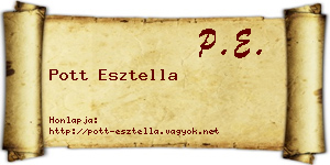 Pott Esztella névjegykártya